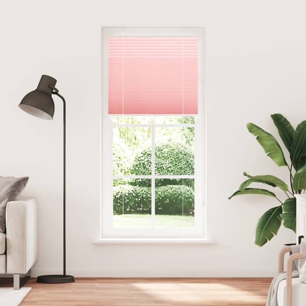 Plisserad persienn rosa 85x200 cm tyg bredd 84,4 cm polyester