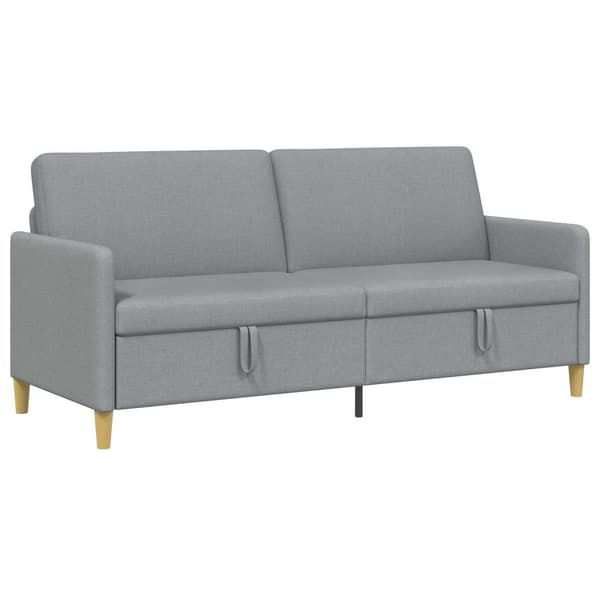 Soffa med förvaring Ljusgrå 192 x 78 x 87 cm Polyester