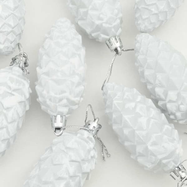 Julgran Kottboll 40 pcs Vit Plast