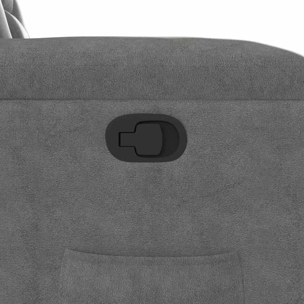Reclinerfåtölj mörkgrå mikrofibertyg