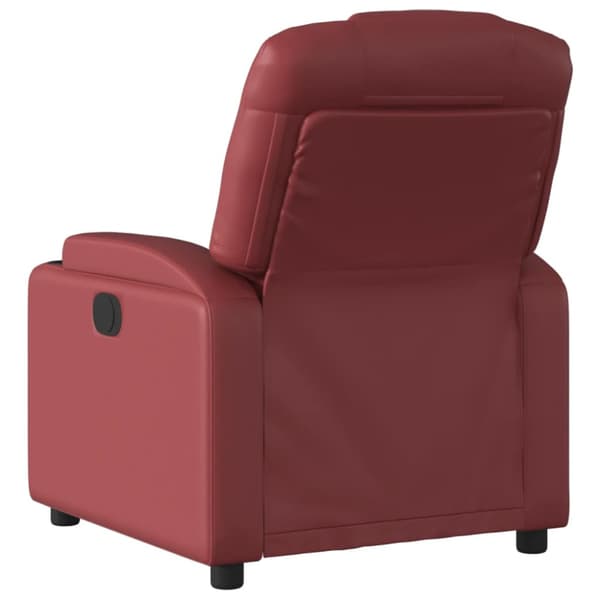 Reclinerfåtölj vinröd konstläder