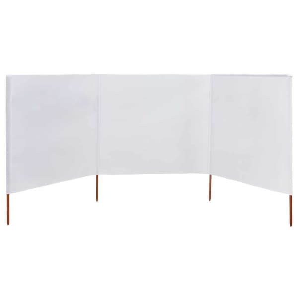 Vindskydd 3 paneler tyg 400x80 cm sandvit
