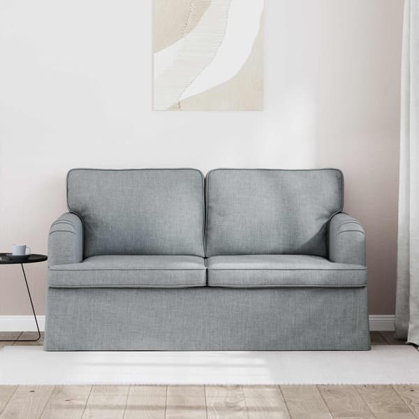 Soffa Ljusgrå 144 x 80 x 85 cm tyg