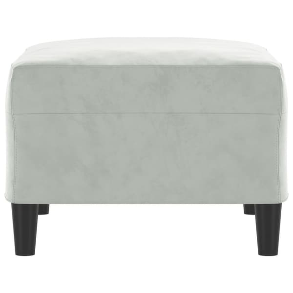 Fotpall Ljusgrå 70x55x41 cm sammet