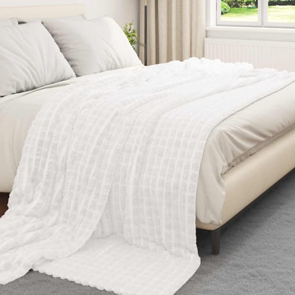 Filtar 6 pcs Vit 240 x 220 cm Fleece