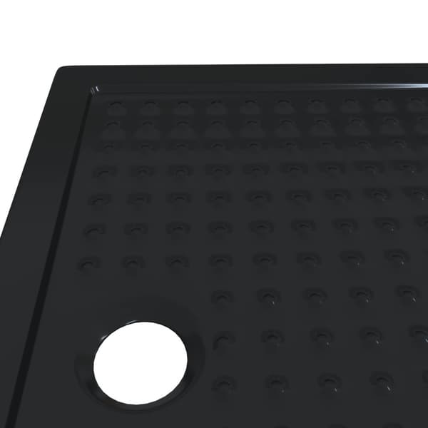 Duschbas Tray med Prickar 100 x 80 x 4 cm ABS Svart