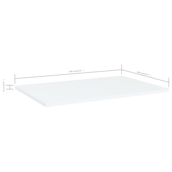 Hyllplan 4 st vit 60x40x1,5 cm konstruerat trä