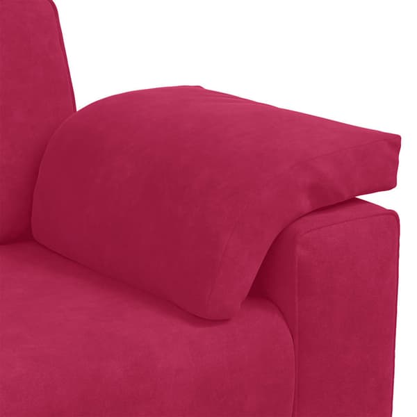 Tvåsitssoffa vinröd 160x77x82 cm sammet