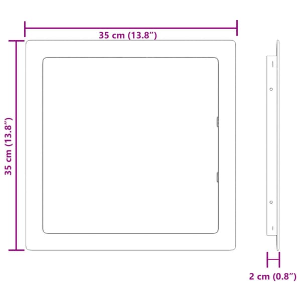 Åtkomstpaneler Vit 30 x 30 cm ABS Plast