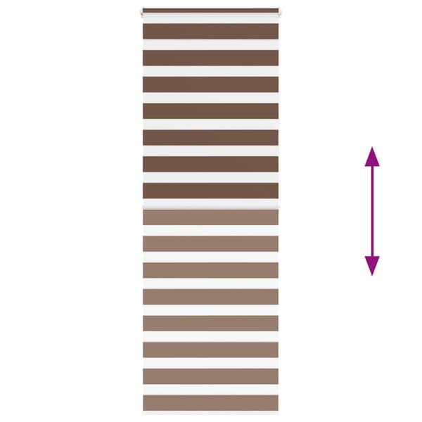 Plisserad persienn ljusgrå 75x200 cm tyg bredd 74,4cm polyester