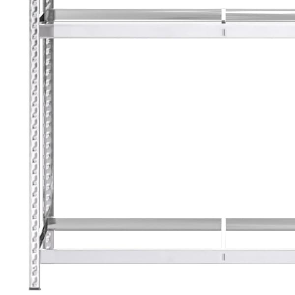 Däckställ 3 hyllplan silver 4 st 110x40x200 cm stål