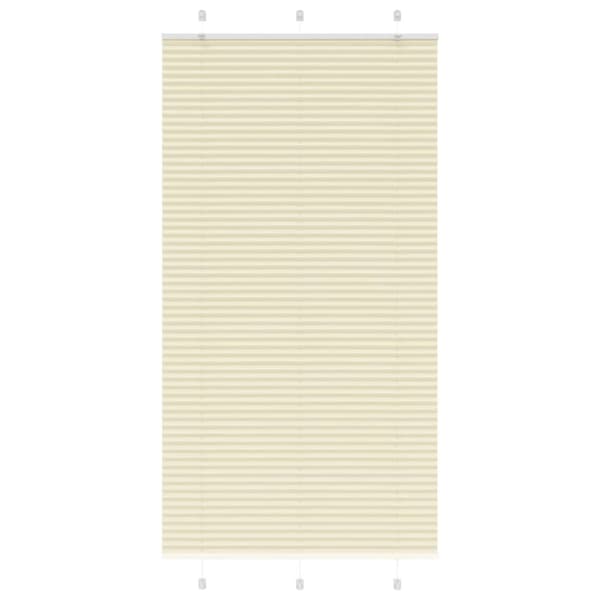 Plisserad persienn cremefärgad 105x200 cm tyg bredd 104,4cm
