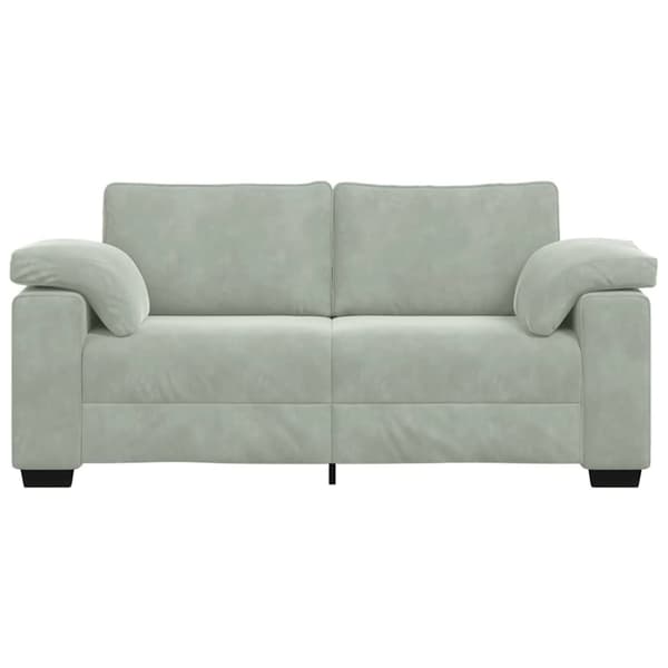 Loveseat soffa ljusgrå 180x77x82 cm sammet