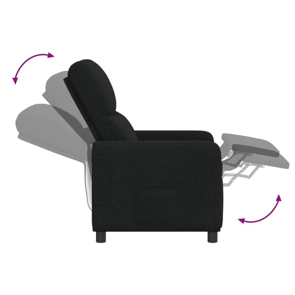 Recliner Svart Tyg