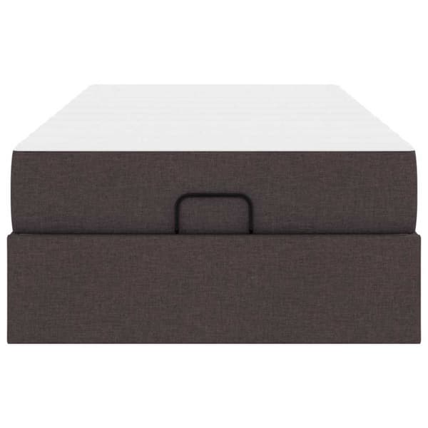 Sängram med madrass 2 pcs Tan tyg