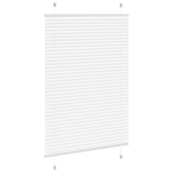 Plisserad persienn vit 85x100 cm tyg bredd 84,4 cm polyester