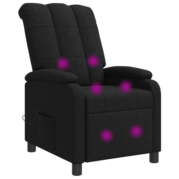 Massagefåtölj Svart Tyg