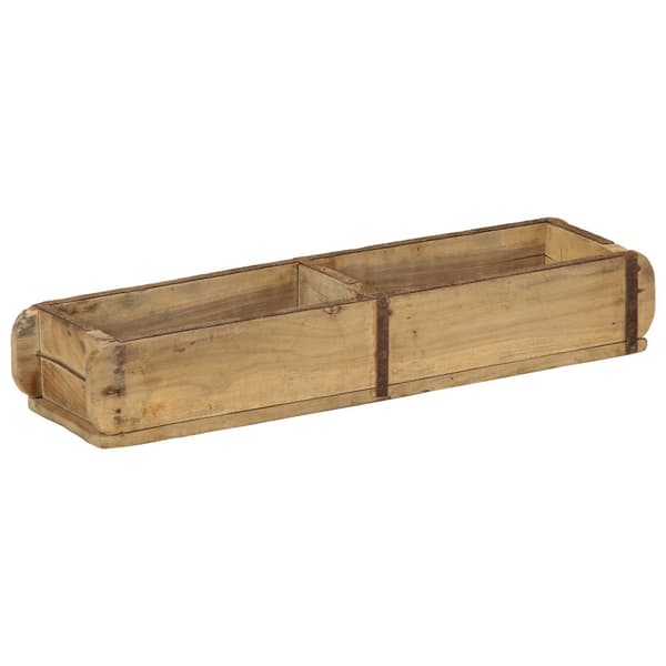 Bricka 4 pcs Brun 57 x 15 x 9 cm Solid återvunnen trä