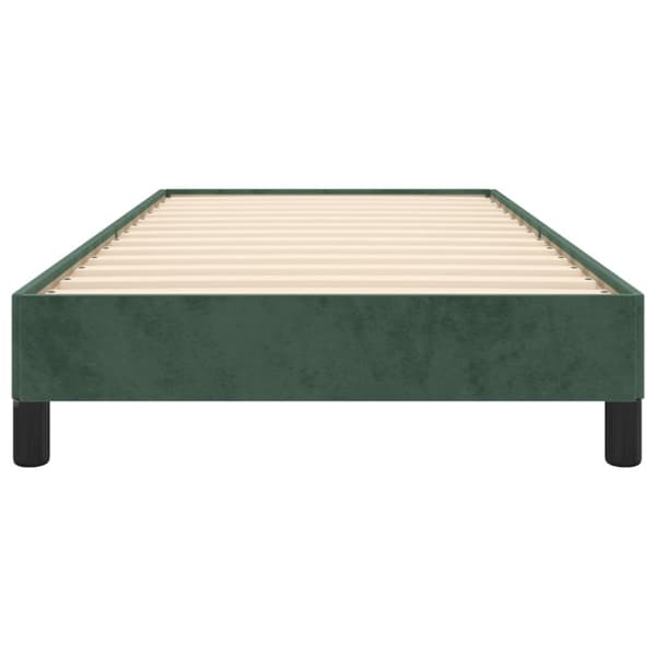 Sängram utan madrass mörkgrön 80x200 cm sammet