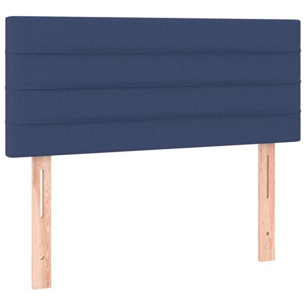 Ramsäng med madrass blå 100x200 cm tyg