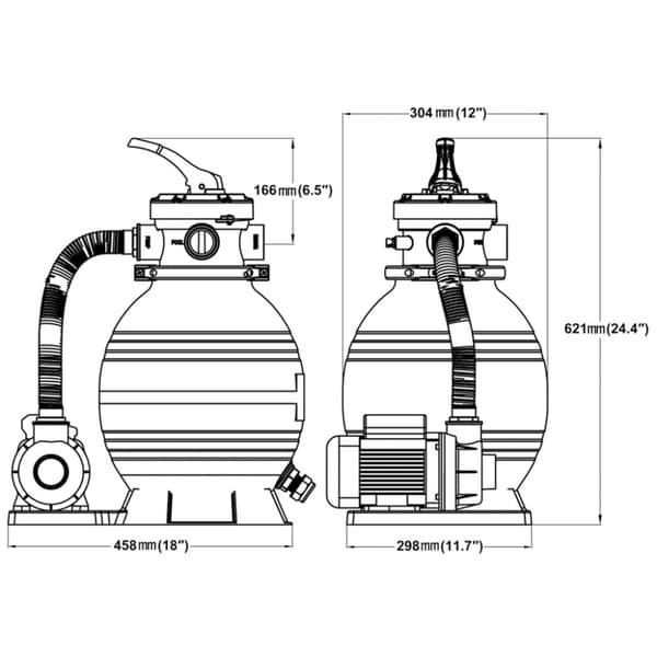 Sandfilterpump 400 W 11000 L/tim