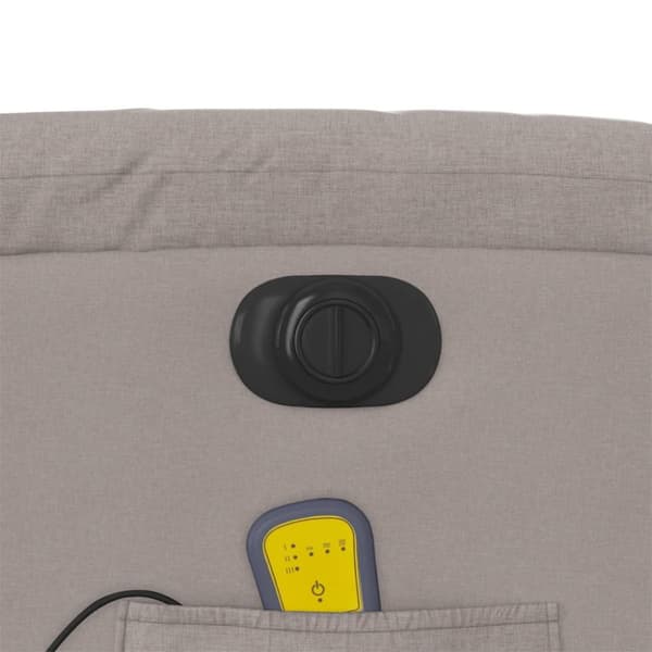 Elektrisk massagefåtölj taupe tyg