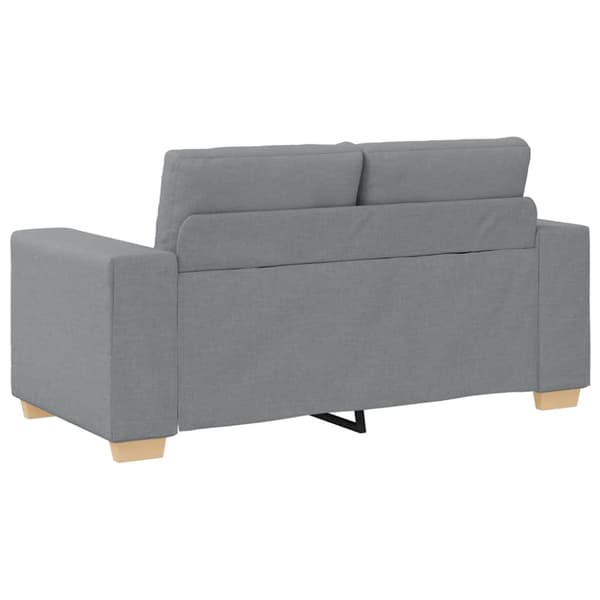 Loveseat soffa ljusgrå 160x77x82 cm tyg