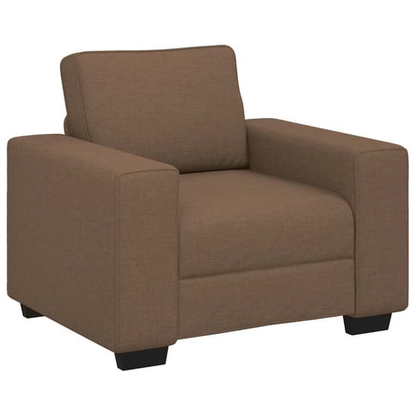 Soffstol brun 100x77x82 cm tyg