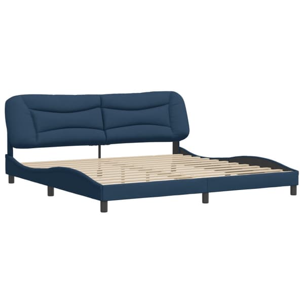 Bed Frame without Mattress "Hvar" Blue 200x200 cm Fabric