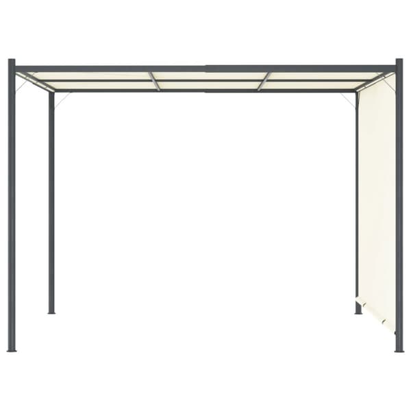 Pergola med justerbart tak gräddvit 3x3 m stål