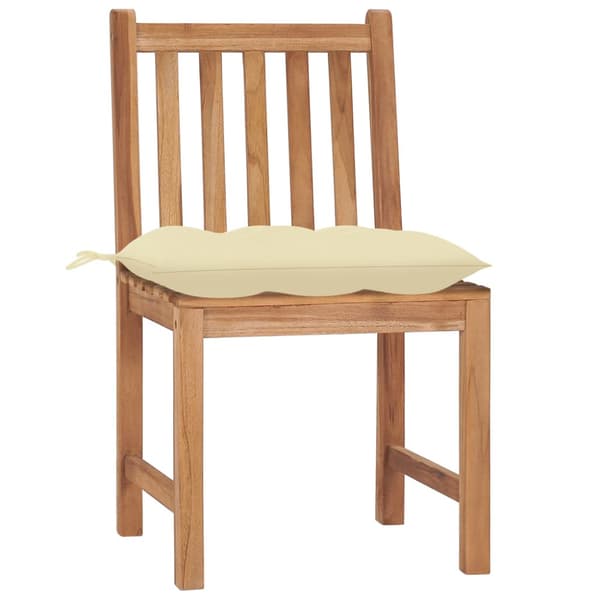 Trädgårdsstolar 8 st med dynor massiv teak