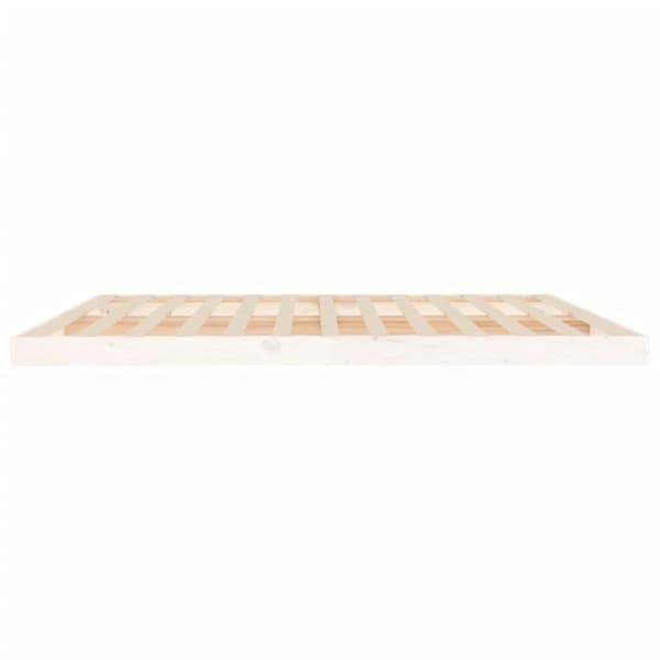 Sängram vit 200x200 cm massiv furu