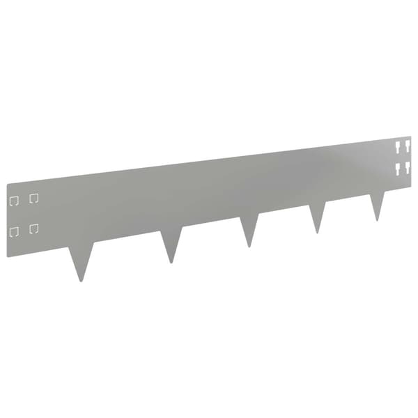 Kant för gräsmatta 30 pcs 100 x 20 cm Stål Silver