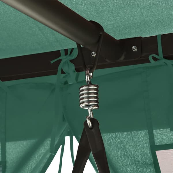 Paviljong med hammock grön tyg&stål