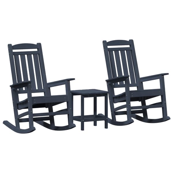 Gungstol 3 pcs Marinblå polyeten