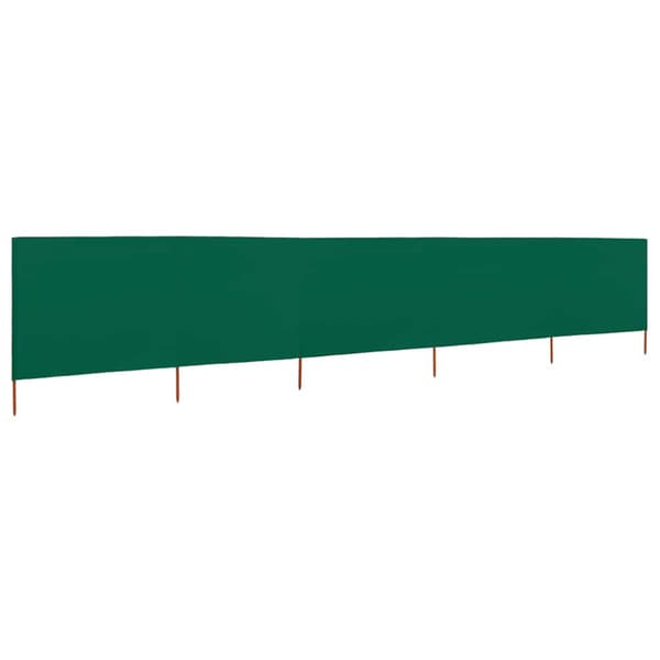 Vindskydd 5 paneler tyg 600x80 cm grön