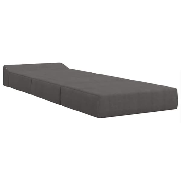 Fällbar Soffbed Mörkgrå 200 x 70 x 15 cm Kordread tyg