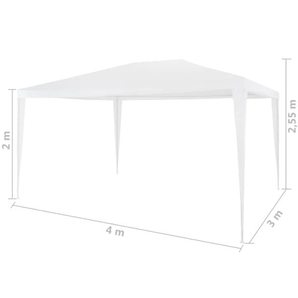 Partytält 3x4 m vit
