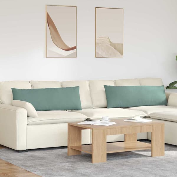 Sofakuddar 2 pcs Havgrön 120 x 40 cm Kordread tyg