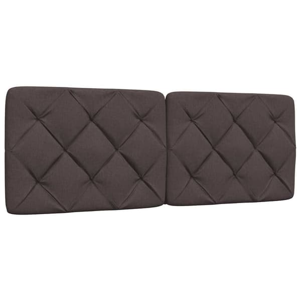 Bed Frame without Mattress Dark Brown 120x200 cm Fabric