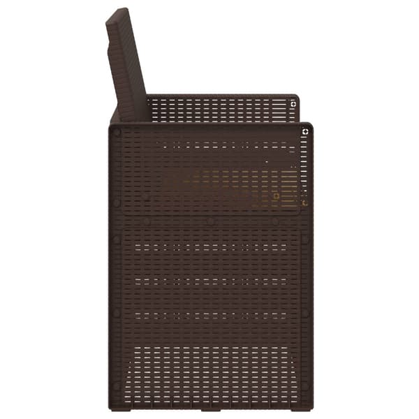 Trädgårdsmatstolar 2 pcs Brun och taupe PP