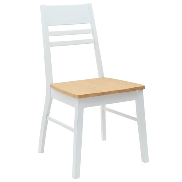 Matstolar 2 pcs Vit 43 x 54 x 89 cm Massiv Gummiträ