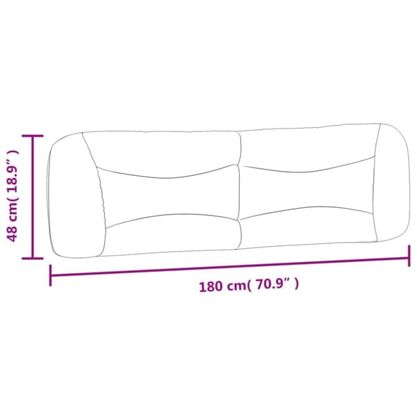 Headboard Cushion "Hvar" Blue 180 cm Fabric