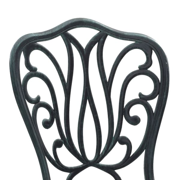 Trädgårds Bistro Set 3 pcs Grön Aluminium