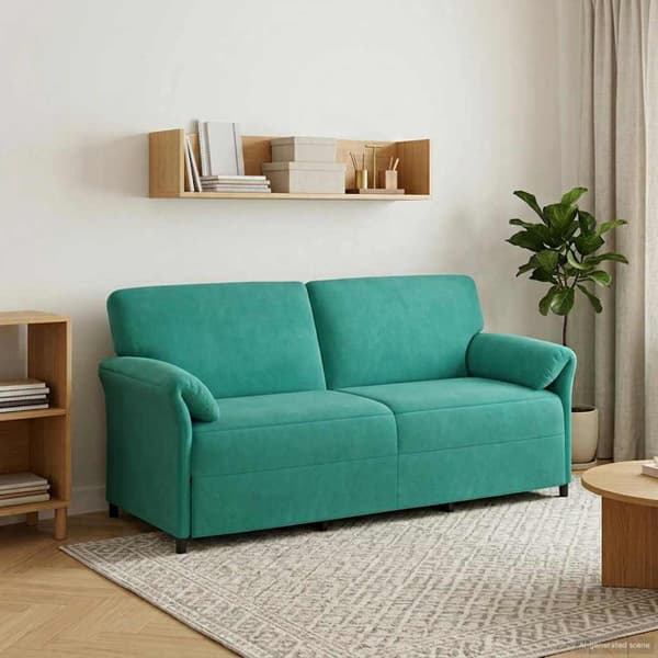 3-Sits soffa Turkos 198 x 83 x 95 cm Sammet