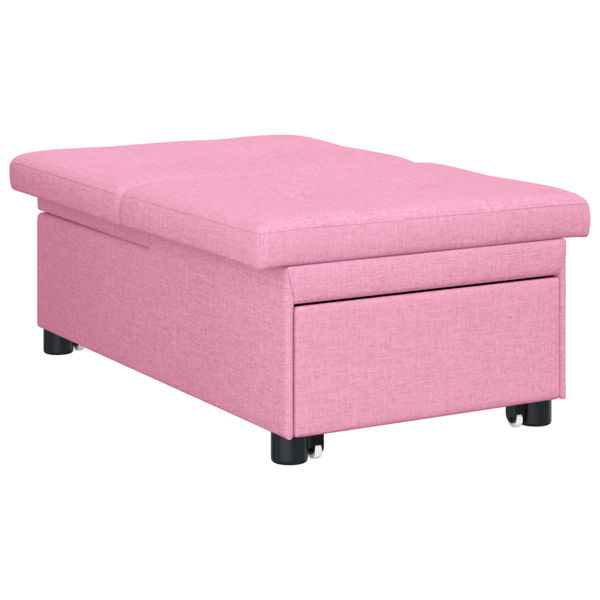 Pull Out Sofa Bed Rosa 194 x 50 x 82 cm tyg