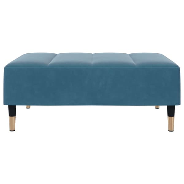 Fotpall Blå 77x55x31 cm sammet