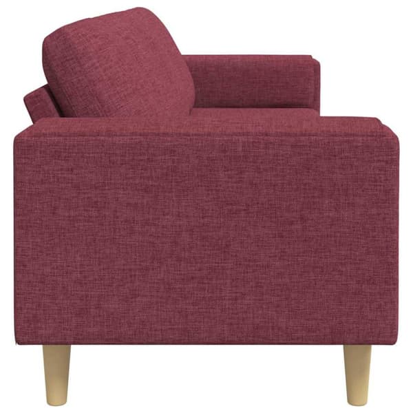 Vardagsrumsoffa Vinröd 250 x 77 x 76 cm Polyester