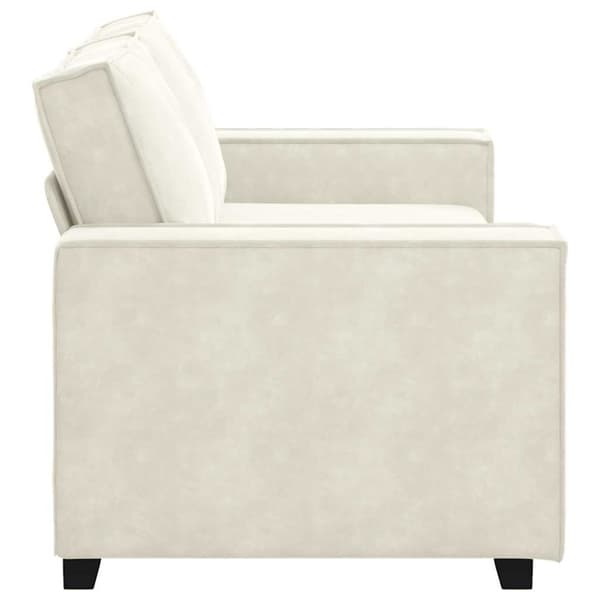 Soffa 2-sits gräddvit 180x78x84 cm sammet