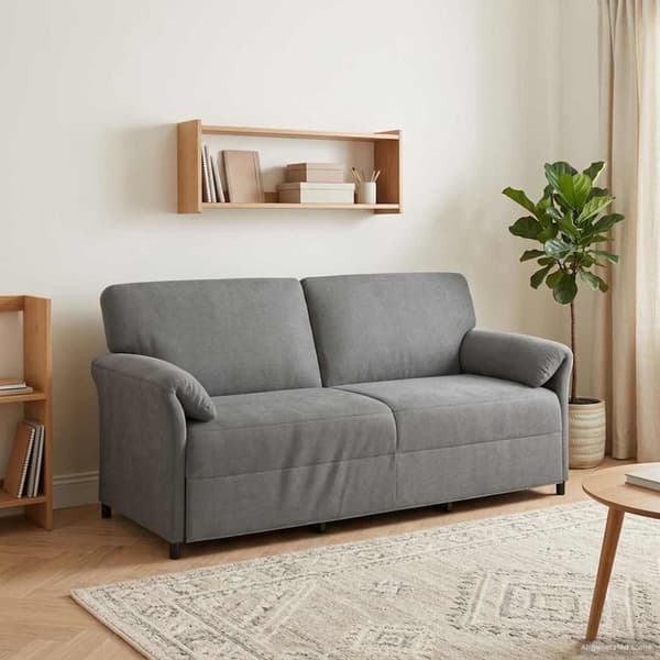 3-Sits soffa Mörkgrå 198 x 83 x 95 cm Sammet